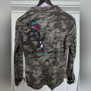 Camouflage Embroidered Women's Jacket XL